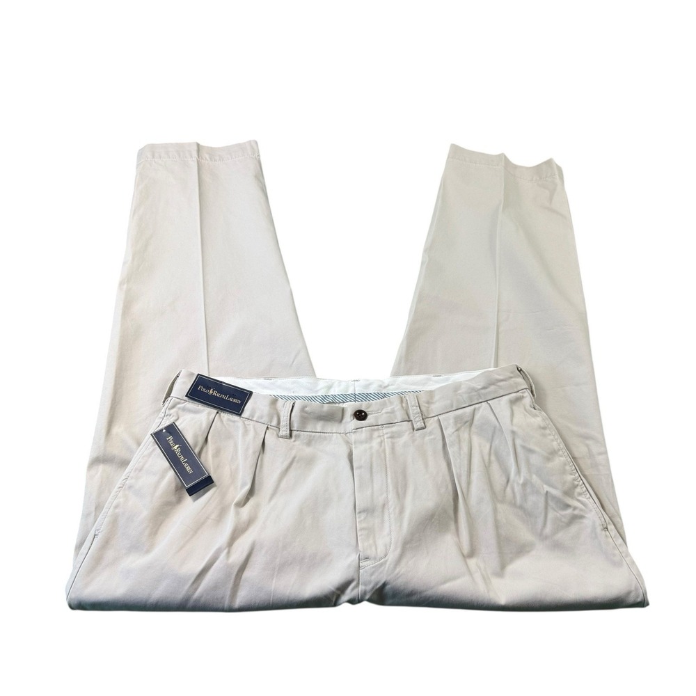 Polo Ralph Lauren Light Khaki VTG Men’s Pleated Trouser Size 38x30 NWT